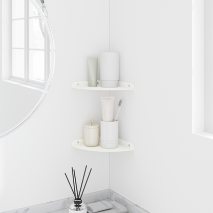 Floating Shelf with Shelf 2 pcs White 18 x 18 x 2 cm