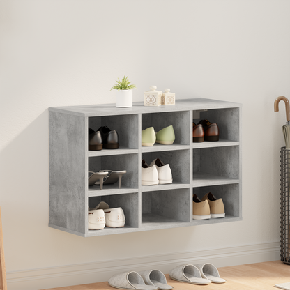Shoe Cabinet Concrete grey 77.5 x 30 x 51 cm Engineered Wood