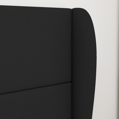 Headboard Ear Black 80 x 23 x 6 cm Fabric