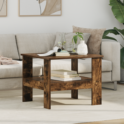 Coffee Table Smoked Oak 57 x 55 x 45 cm Engineered Wood