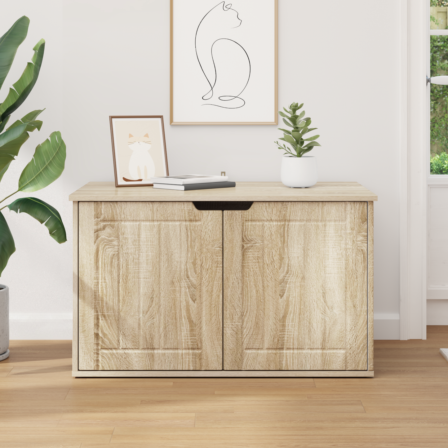 Cat House Sonoma 85 x 55 x 50.5 cm Engineered Wood