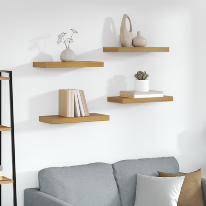Wall Shelf Wall-Mounted 4 pcs Beige 50 x 23.5 x 4 cm