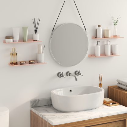 Floating Shelf Wall-mounted 4 pcs Pink 40 x 8.5 x 2.5 cm Steel