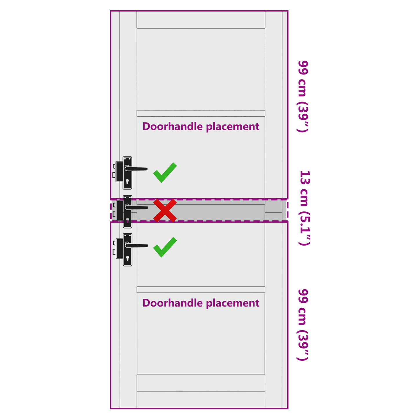 Interior Door White 86 x 211 cm Plywood