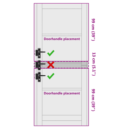 Interior Door White 86 x 211 cm Plywood
