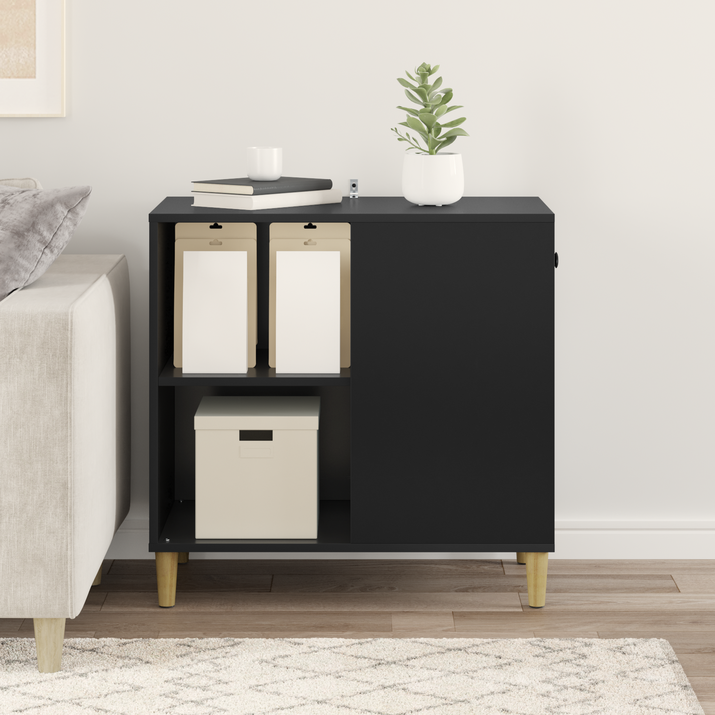 Cat House Black 72 x 42.5 x 70 cm Engineered Wood