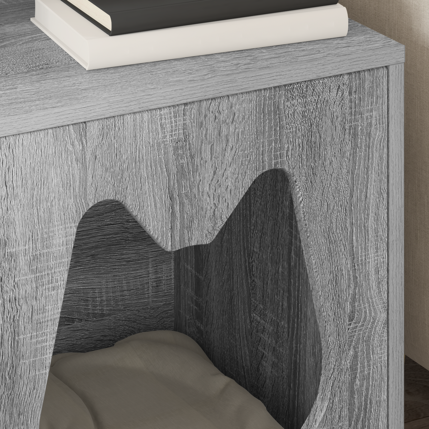 Cat House Grey Sonoma 42.5 x 40 x 53.5 cm Engineered Wood