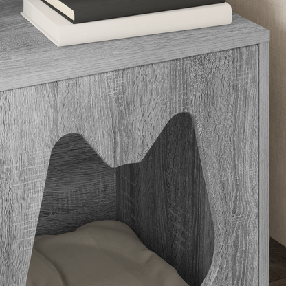 Cat House Grey Sonoma 42.5 x 40 x 53.5 cm Engineered Wood