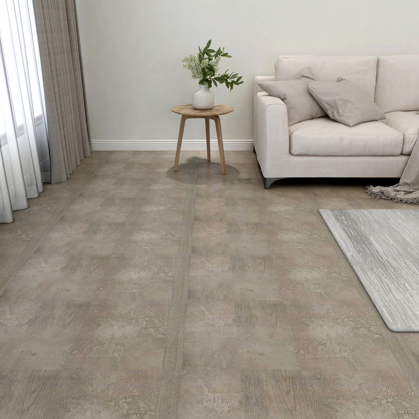 Flooring Planks 5.11 m² 55 pcs PVC Dark Brown and Gray
