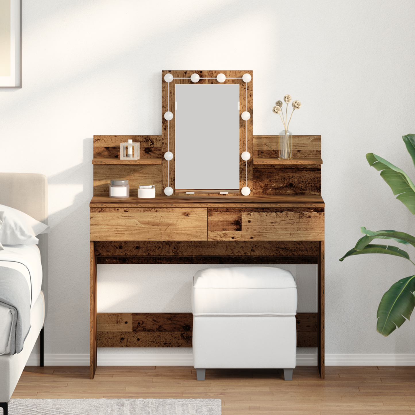 Dressing Table Old Wood 100 x 40 x 130 cm Engineered Wood