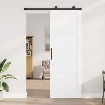 Sliding Door ORKDAL White 83 x 232 cm Solid Pine Wood