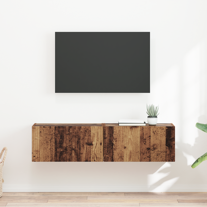 TV Wall Cabinet Wall-mounted 2 pcs Old Wood 60 x 31 x 29.5 cm