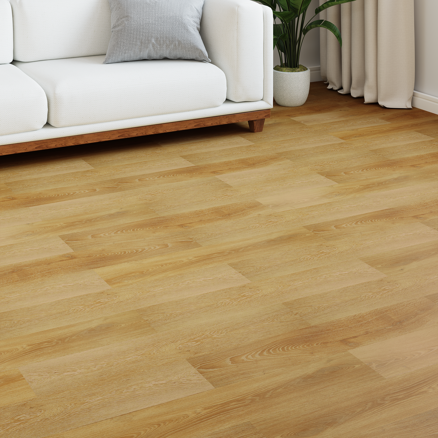 Laminate Flooring 15 pcs Golden Brown 101 x 20 x 0.8 cm