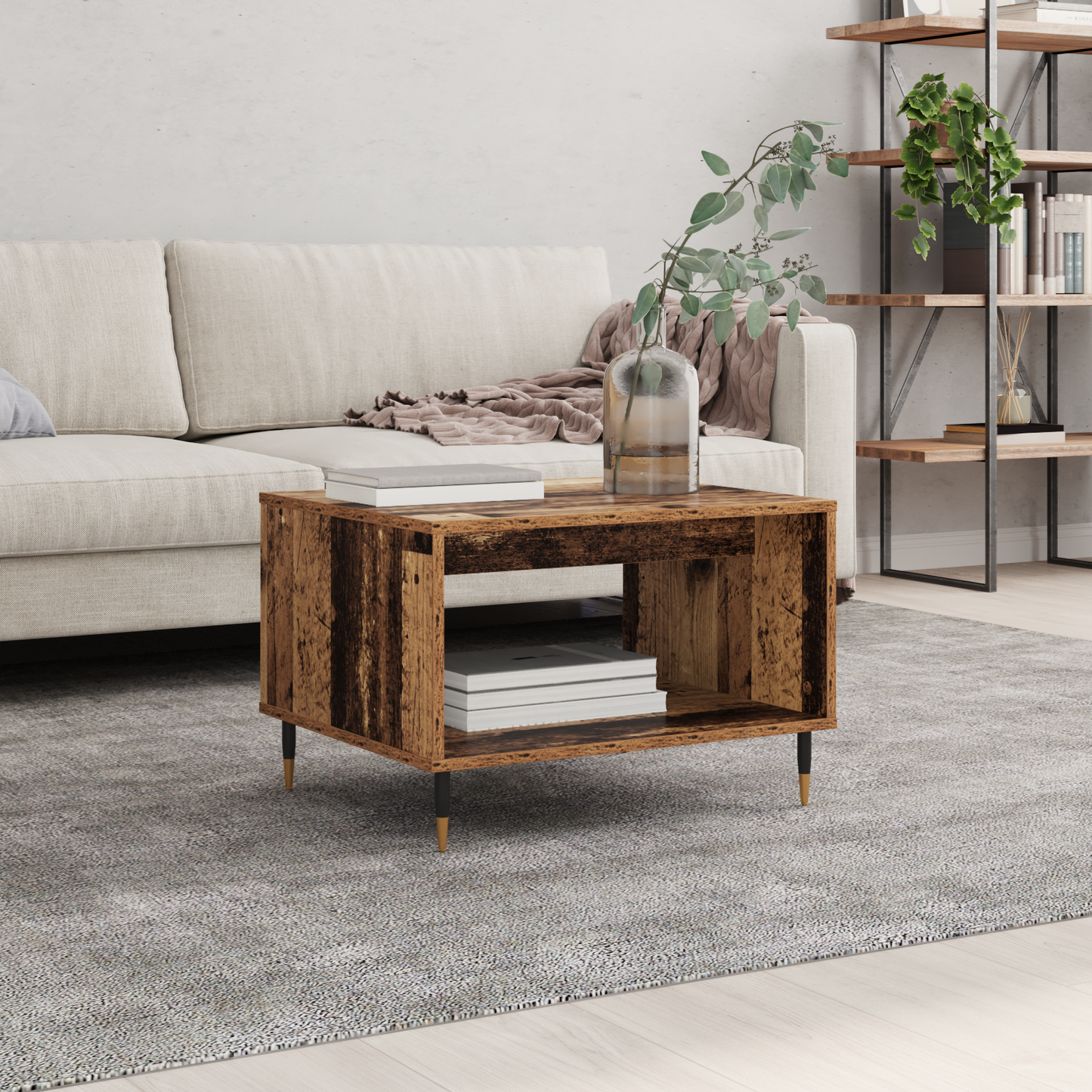 Coffee Table Old wood 60 x 50 x 40 cm Engineered wood