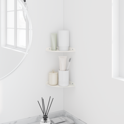 Floating Shelf with Shelf 2 pcs White 15 x 15 x 2 cm