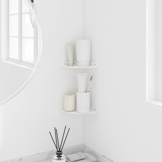 Floating Shelf with Shelf 2 pcs White 15 x 15 x 2 cm