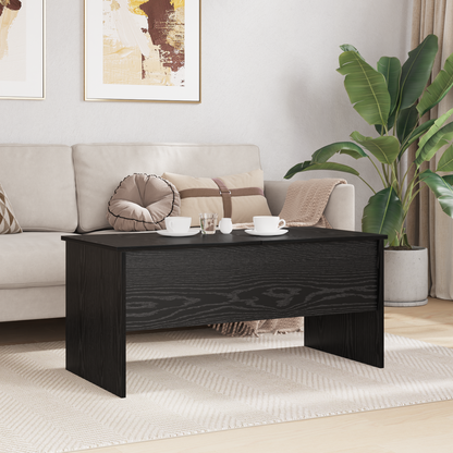 Coffee Table Black Oak 102 x 50.5 x 46.5 cm Engineered Wood