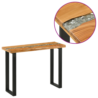 Console Table Brown 100 x 35 x 75 cm Solid Teak Wood