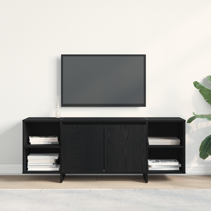 TV Cabinet 130 x 35 x 50 cm Black Oak Engineered Wood