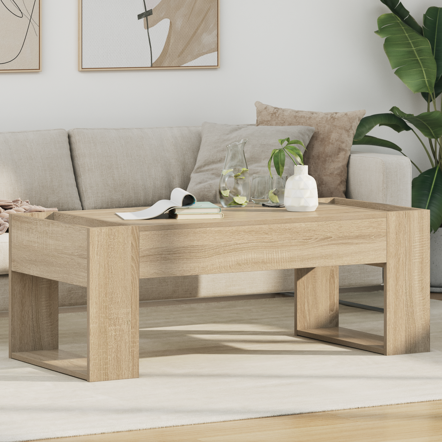 Coffee Table Sonoma Oak 110 x 50 x 41 cm Engineered Wood