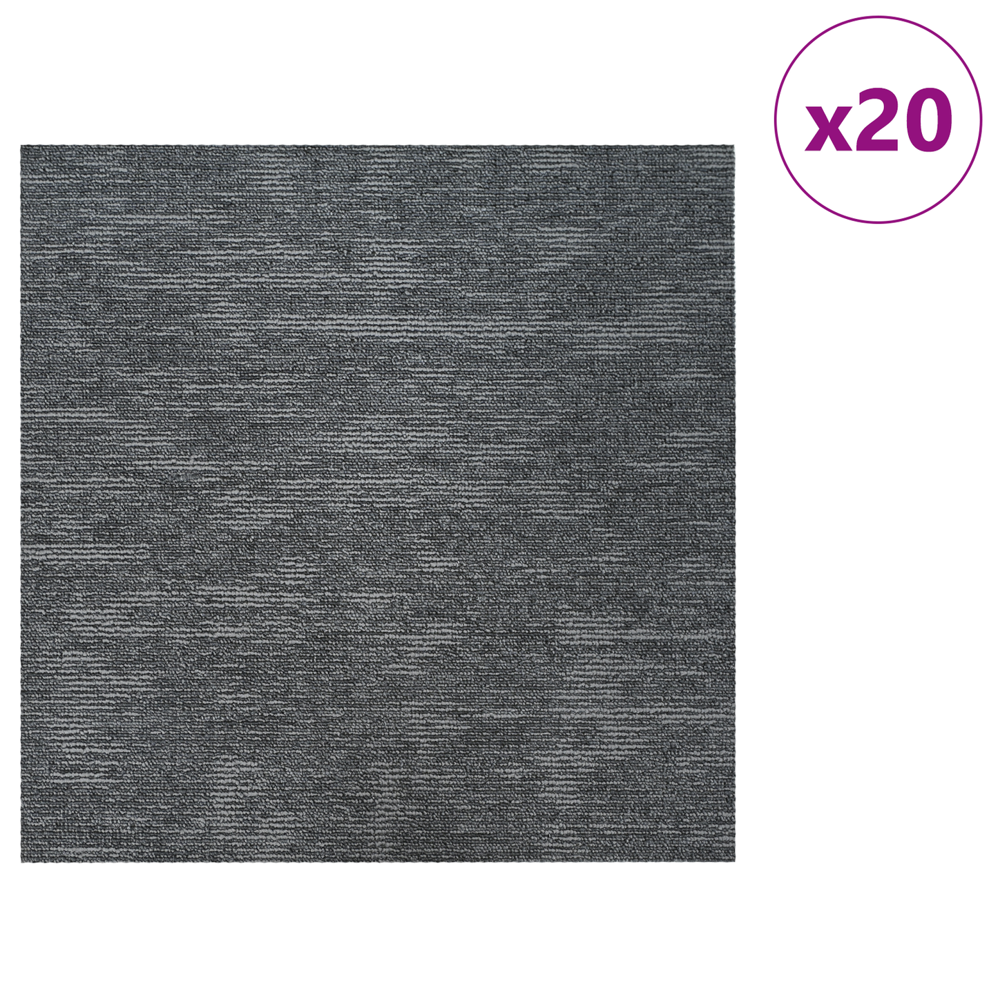 Carpet Tile Sky Grey 50 x 50 cm 20 pcs PP and Bitumen