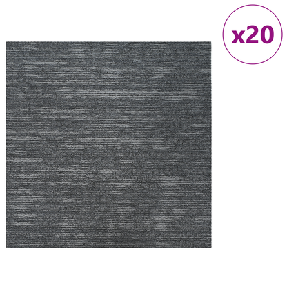 Carpet Tile Sky Grey 50 x 50 cm 20 pcs PP and Bitumen
