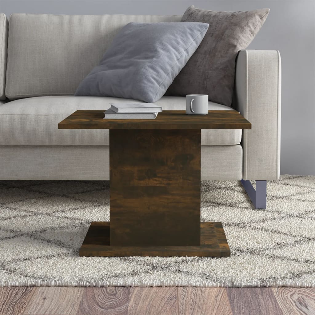 Coffee Table Smoked Oak 55,5x55,5x40 cm Engineered Wood