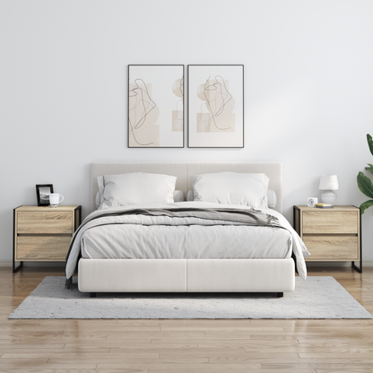 Bedside Table 2 pcs Sonoma 50 x 39.5 x 50 cm Engineered Wood