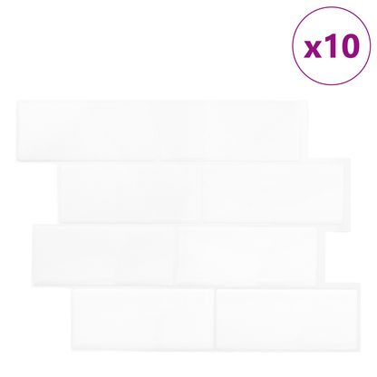 Decorative Stickers 10 pcs White 29 x 21 cm