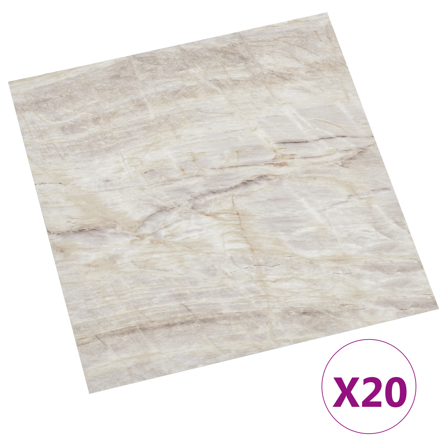 Self-adhesive Flooring Planks 30.5 x 30.5 cm 20 pcs PVC Beige