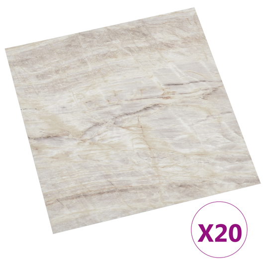 Self-adhesive Flooring Planks 30.5 x 30.5 cm 20 pcs PVC Beige