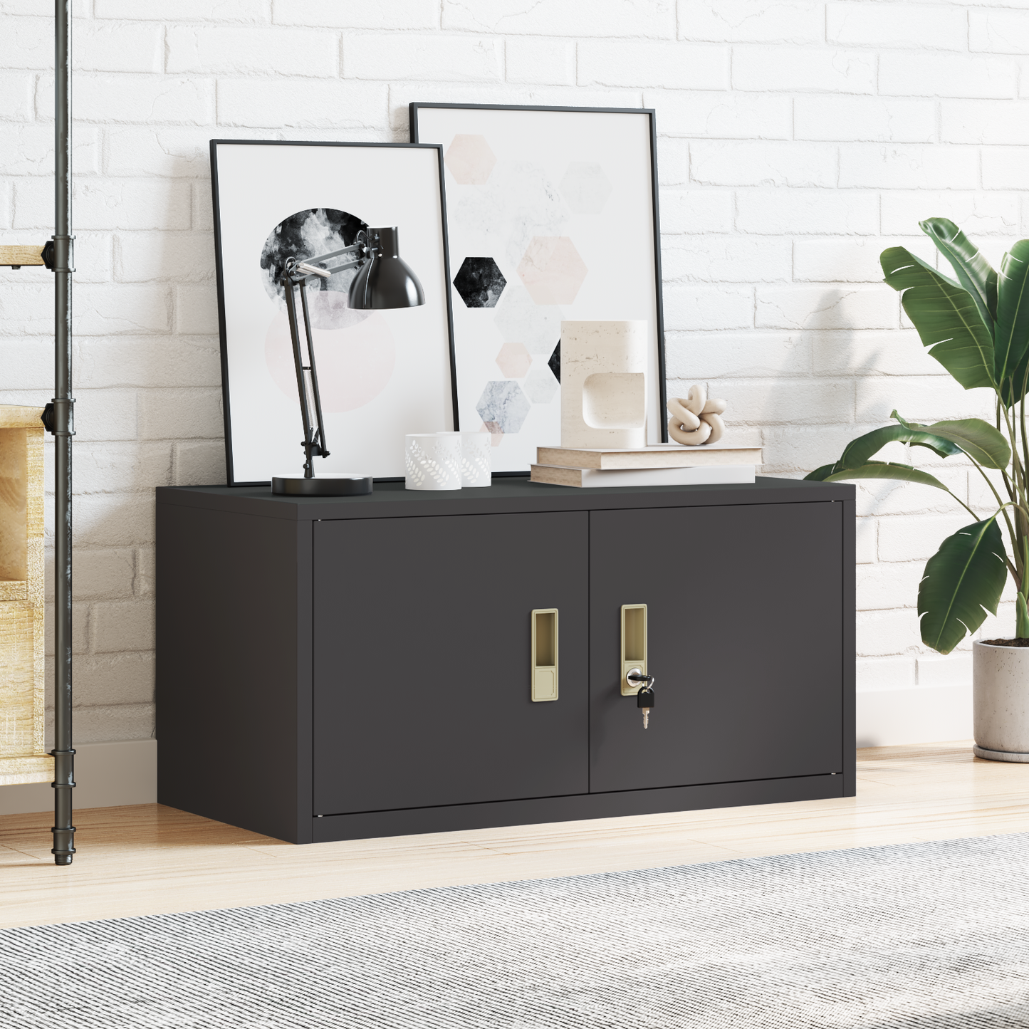 Storage Cabinet Black 80 x 40 x 40 cm Steel