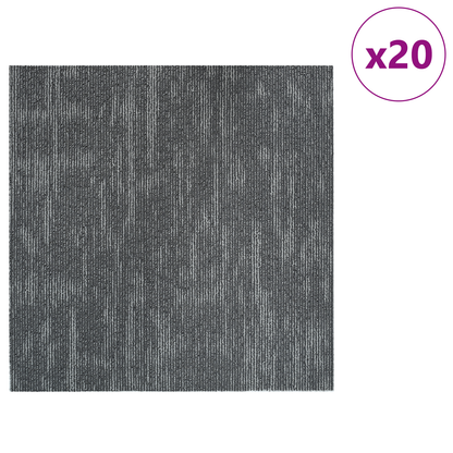 Carpet Tile Concrete Grey 50 x 50 cm 20 pcs PP and Bitumen