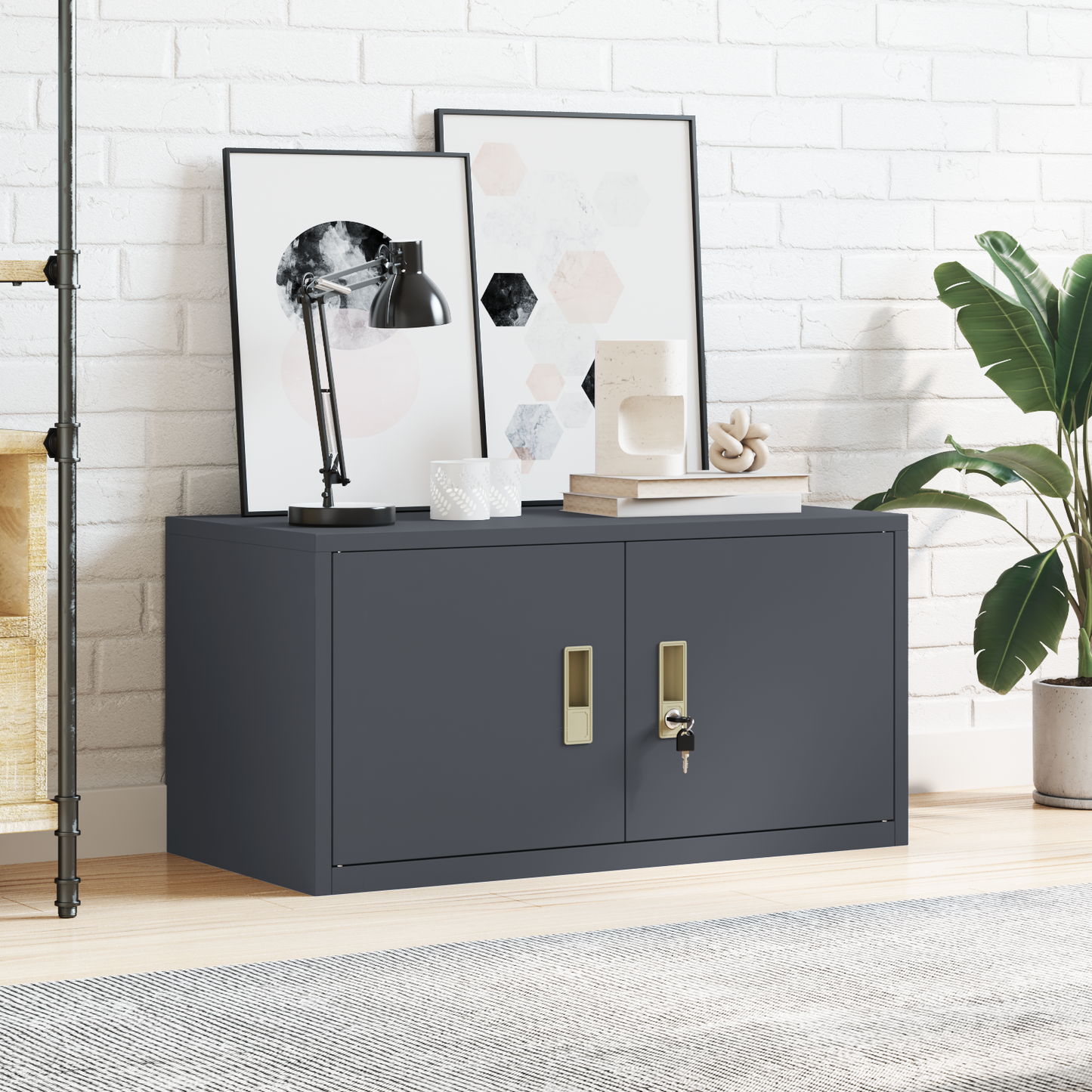 Storage Cabinet Anthracite 80 x 40 x 40 cm Steel