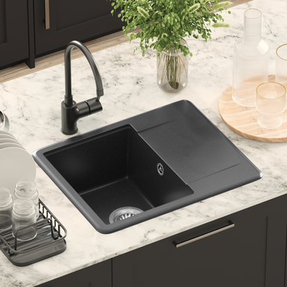 Sink Black 560 x 460 mm 80% Quartz and 20% Resin