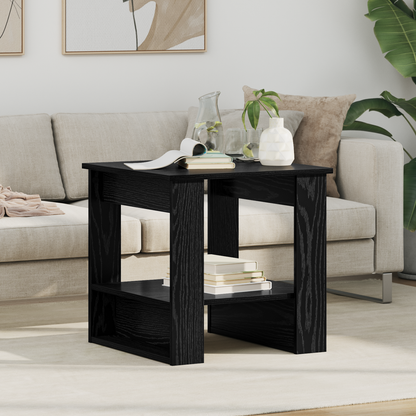 Coffee Table Black Oak 51 x 50 x 50 cm Engineered Wood