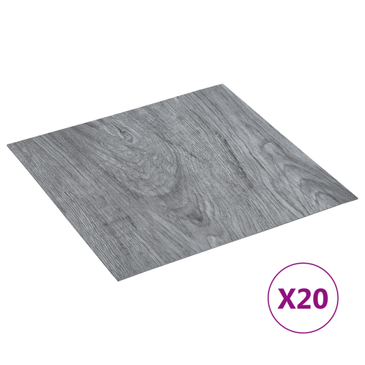 Self-adhesive Flooring Planks 30.5 x 30.5 cm 20 pcs PVC