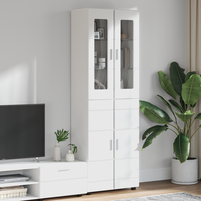Highboard FLORIN White 60 x 35 x 182 cm Engineered Wood