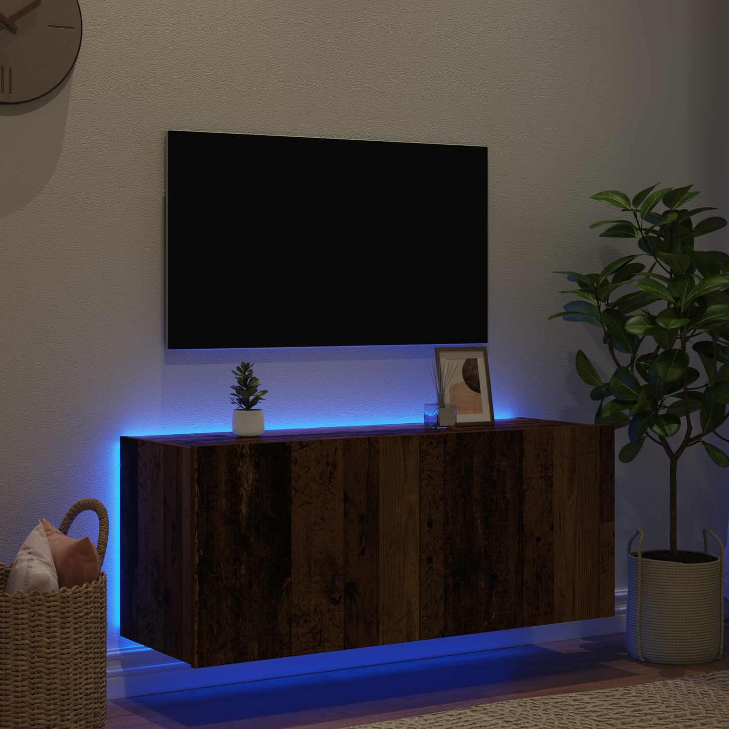 TV Wall Cabinet Old Wood 100 x 35 x 41 cm Engineered Wood