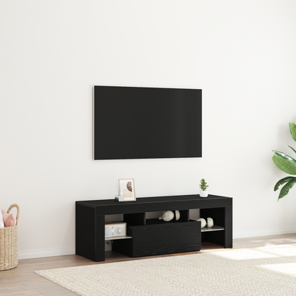 TV Cabinet Black Oak 120 x 35 x 40 cm Engineered Wood