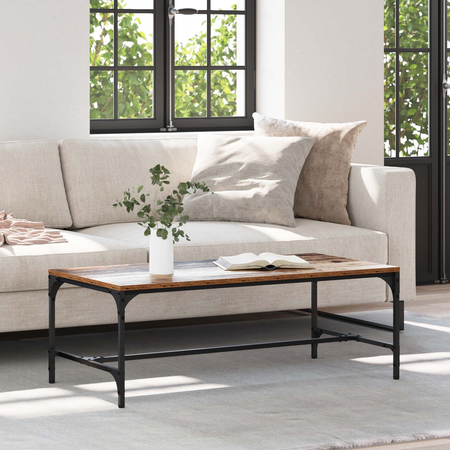 Coffee Table Old Wood 100 x 50 x 35 cm Engineered Wood