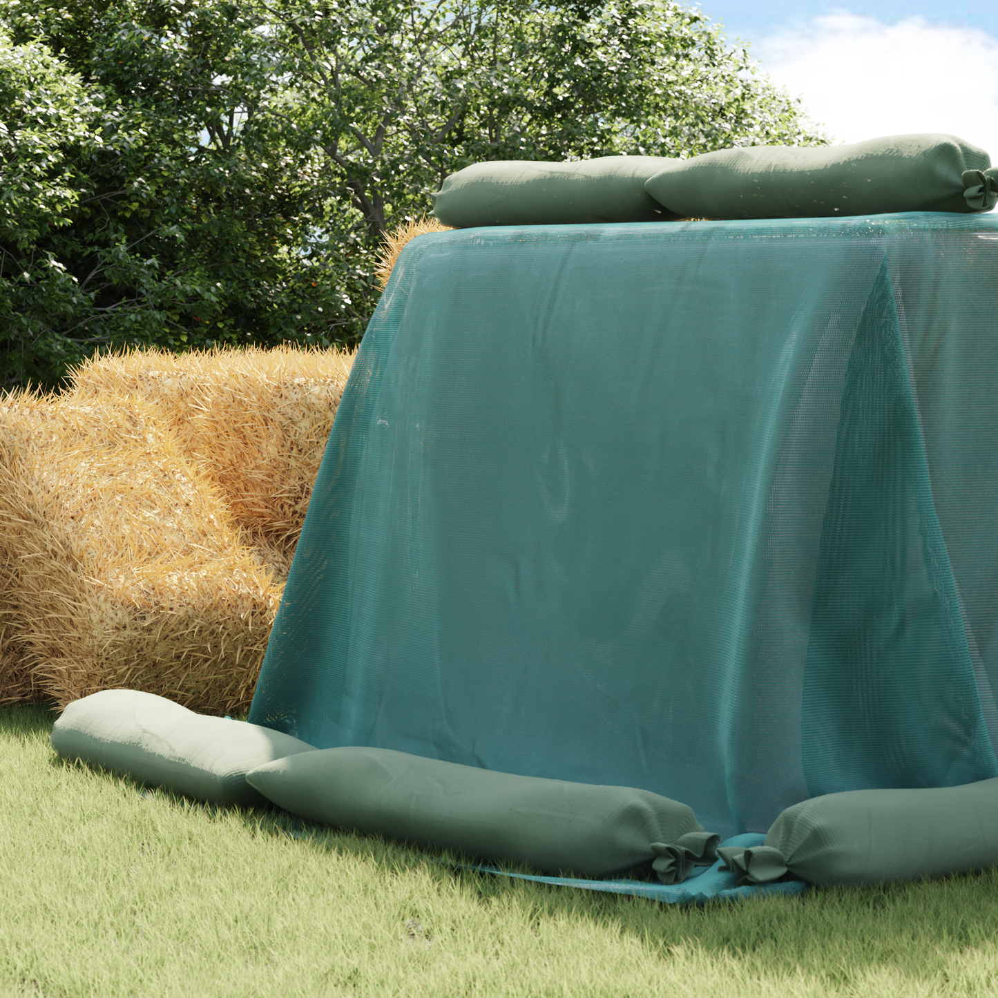 Silo Cover Green 8 x 5 m HDPE