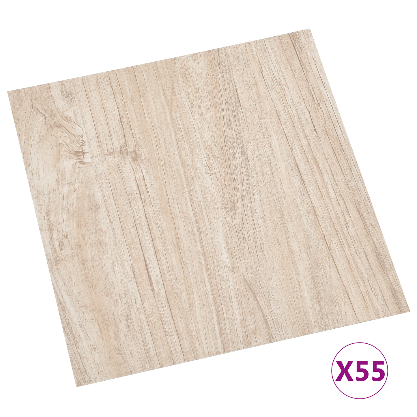 Flooring Planks 5.11 m² 55 pcs PVC White and Wood Color
