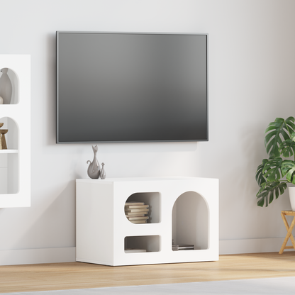 TV Cabinet ELST 60 x 35 x 40 cm White Engineered Wood
