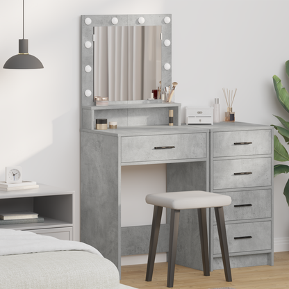 Dressing Table Concrete Grey 50 x 41 x 135 cm Engineered Wood