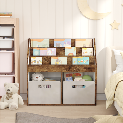 Kids Bookshelf Smoked Oak 72.5 x 29.5 x 69 cm Engineered Wood