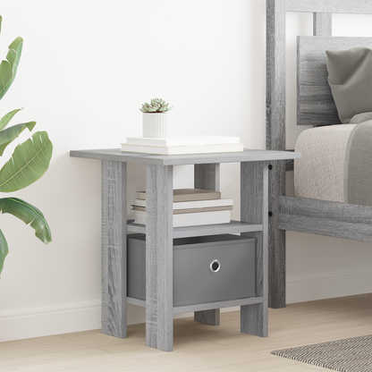 Bedside Table 2 pcs Grey Sonoma 41 x 40 x 45 cm Engineered Wood