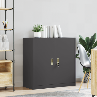 Storage Cabinet Black 90 x 40 x 90 cm Steel