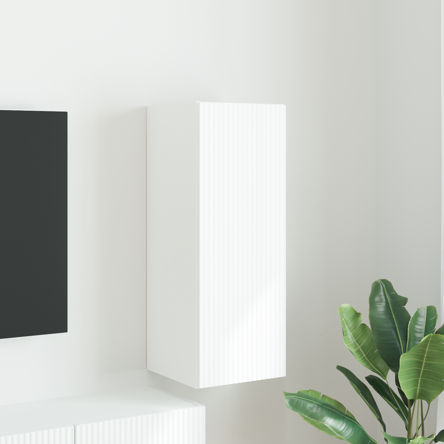 TV Wall Cabinet White 30 x 31 x 80 cm Engineered Wood