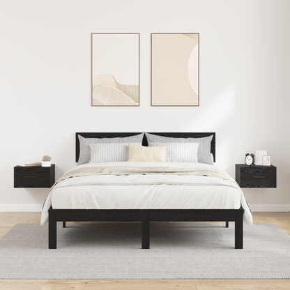 Bedside Cabinet 2 pcs Black oak 35 x 35 x 20 cm Engineered wood